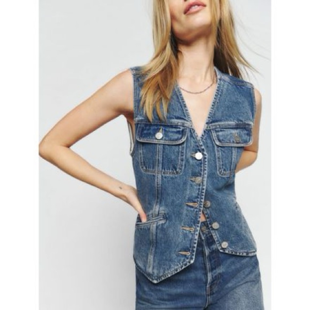 Reformation Jaqui Denim Vest